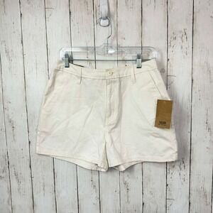 Vans Women's NWT White Canvas Carpenter Utility Shorts Size 27" Waist